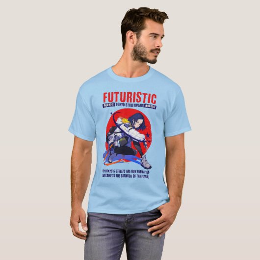 futuristisch | Anime Design | Lässiger T - Shirt (Vorne ganz)
