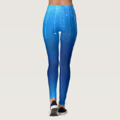 Futuristisch blaues Design auf Leggings (Rückseite)