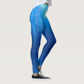 Futuristisch blaues Design auf Leggings (Rechts)
