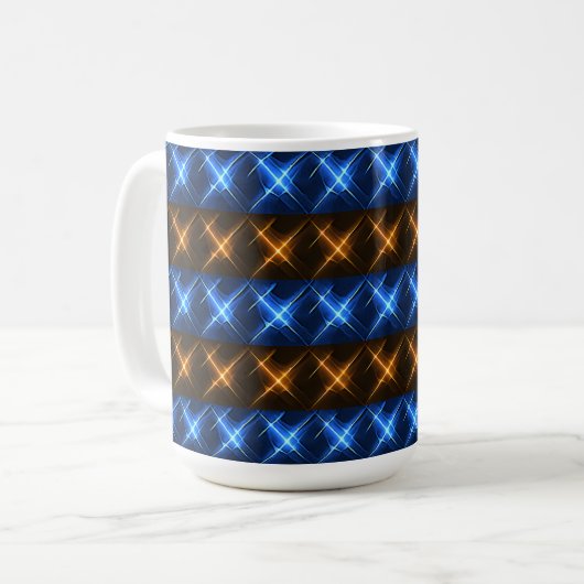 Futuristisch Gestreift Kaffeetasse (Vorderseite Links)