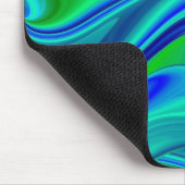 futuristisch, grün und blau Abstrakt Mousepad (Ecke)