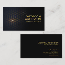 Futuristisch Hexagonal Muster Hitech | Modern Visitenkarte