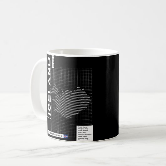 Futuristisch-Island Shape Map Kaffeetasse (Vorderseite Links)