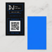 Futuristisch minimalistisch schwarz und blau visitenkarte (Vorne/Hinten)