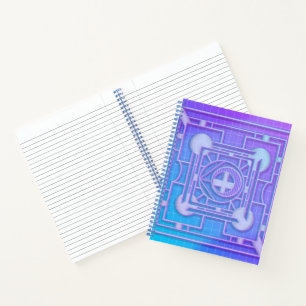 Futuristisch Neon Vaporwave Abstrakt Geometrisch Notizblock