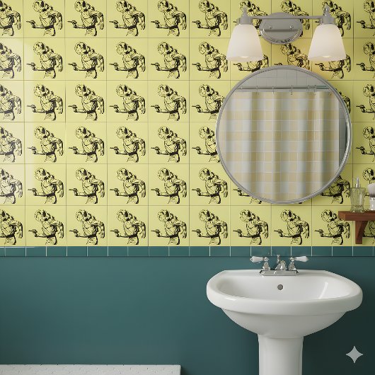 Futuristisch und nostalgisch Retro Sci-Fi Ray Gun Fliese