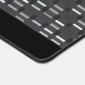 Futuristisch-weiße, schwarze Rechteckformen Schreibtischunterlage (Ecke)