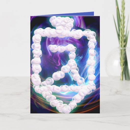 Futuristische ח נ ו ה Hanukkah dreidel Blasenkarte Dankeskarte (Vorderseite)