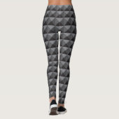 Futuristische 3D-Effekt Pyramidenmuster Leggings (Rückseite)