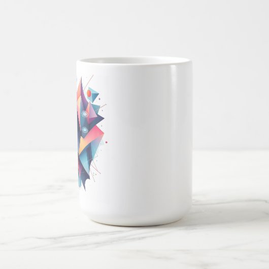 Futuristische Abstrakt geometrische Formen mit Neo Kaffeetasse (Mittel)