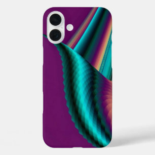 Futuristische Abstrakte 3D Metallic Rainbow Art iPhone 16 Plus Hülle