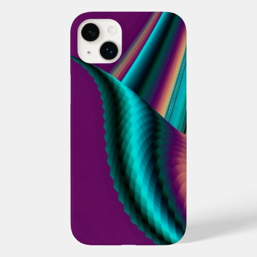 Futuristische Abstrakte 3D Metallic Rainbow Art Case-Mate iPhone Hülle (Rückseite)