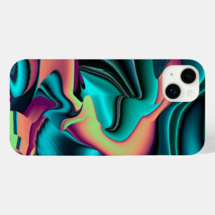 Futuristische Abstrakte 3D Metallic Rainbow Art Case-Mate iPhone 14 Plus Hülle