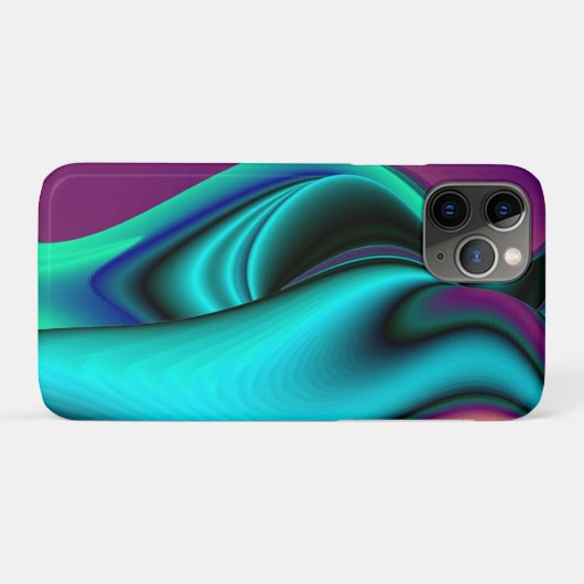 Futuristische Abstrakte 3D Metallic Rainbow Art Case-Mate iPhone Hülle (Rückseite (Horizontal))