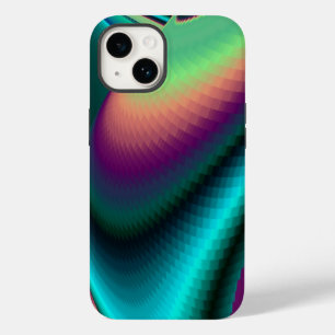 Futuristische Abstrakte 3D Metallic Rainbow Art Case-Mate iPhone 14 Hülle