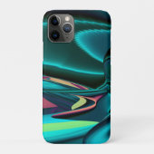 Futuristische Abstrakte 3D Metallic Rainbow Art Case-Mate iPhone Hülle (Rückseite)