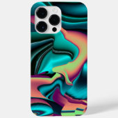 Futuristische Abstrakte 3D Metallic Rainbow Art Case-Mate iPhone Hülle (Rückseite)