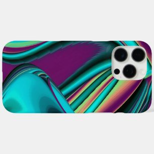 Futuristische Abstrakte 3D Metallic Rainbow Art iPhone 16 Pro Max Hülle