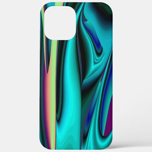 Futuristische Abstrakte 3D Metallic Rainbow Art Case-Mate iPhone Hülle (Rückseite)