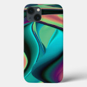Futuristische Abstrakte 3D Metallic Rainbow Art Case-Mate iPhone Hülle (Rückseite)