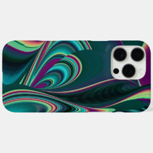 Futuristische Abstrakte 3D Metallic Rainbow Art iPhone 16 Pro Max Hülle