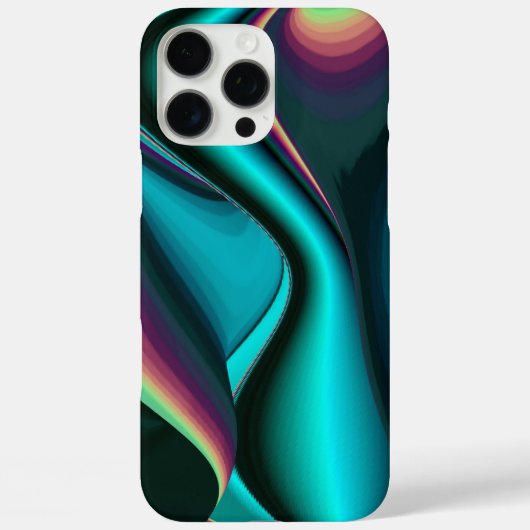 Futuristische Abstrakte 3D Metallic Rainbow Art Case-Mate iPhone Hülle (Rückseite)
