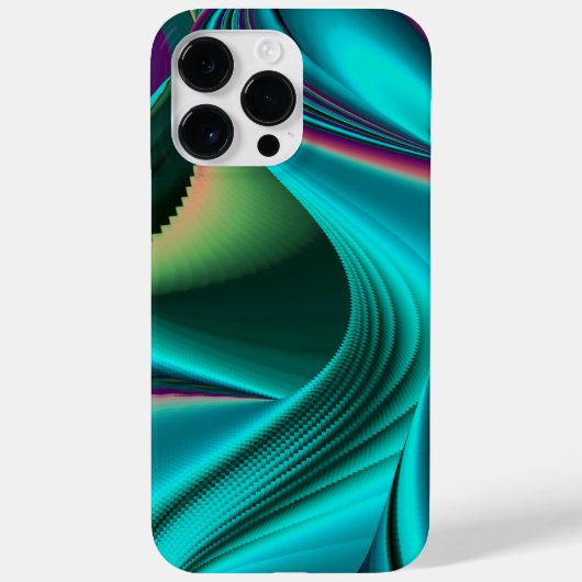 Futuristische Abstrakte 3D Metallic Rainbow Art Case-Mate iPhone Hülle (Rückseite)