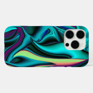 Futuristische Abstrakte 3D Metallic Rainbow Art iPhone 16 Pro Hülle