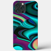 Futuristische Abstrakte 3D Metallic Rainbow Art Case-Mate iPhone Hülle (Rückseite)