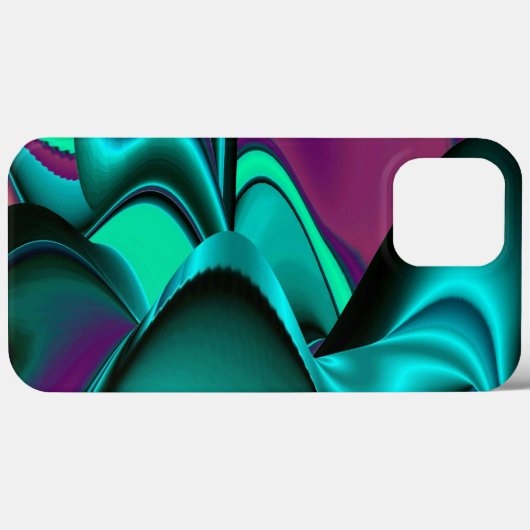 Futuristische Abstrakte 3D Metallic Rainbow Art Case-Mate iPhone Hülle (Rückseite (Horizontal))