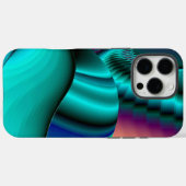 Futuristische Abstrakte 3D Metallic Rainbow Art Case-Mate iPhone Hülle (Rückseite (Horizontal))