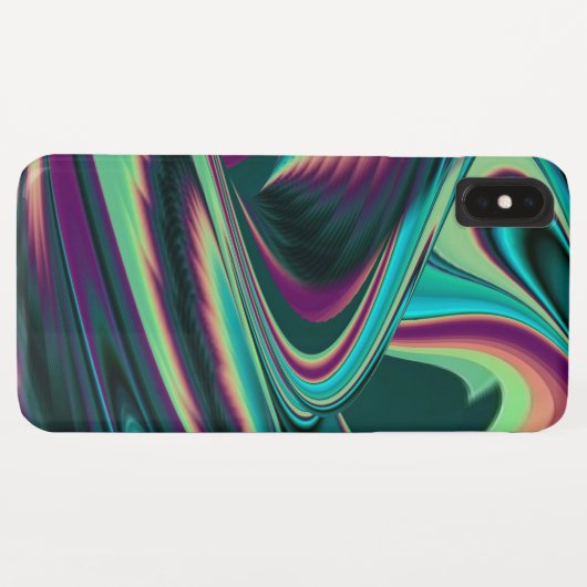 Futuristische Abstrakte 3D Metallic Rainbow Art Case-Mate iPhone Hülle (Rückseite (Horizontal))