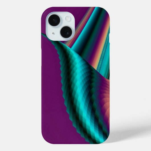 Futuristische Abstrakte 3D Metallic Rainbow Art Case-Mate iPhone Hülle (Rückseite)