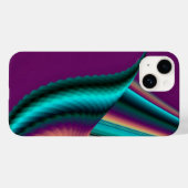 Futuristische Abstrakte 3D Metallic Rainbow Art Case-Mate iPhone Hülle (Rückseite (Horizontal))