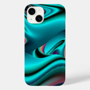 Futuristische Abstrakte 3D Metallic Rainbow Art Case-Mate iPhone 14 Hülle
