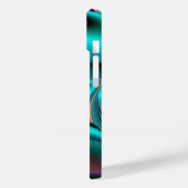 Futuristische Abstrakte 3D Metallic Rainbow Art Case-Mate iPhone Hülle (Rückseite / Links)