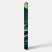 Futuristische Abstrakte 3D Metallic Rainbow Art Case-Mate iPhone Hülle (Rückseite / Links)