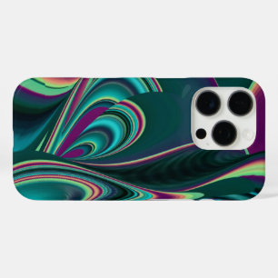 Futuristische Abstrakte 3D Metallic Rainbow Art iPhone 16 Pro Hülle