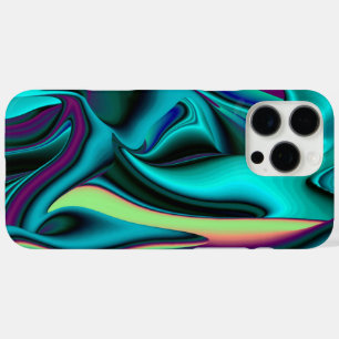 Futuristische Abstrakte 3D Metallic Rainbow Art iPhone 16 Pro Max Hülle