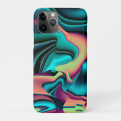 Futuristische Abstrakte 3D Metallic Rainbow Art Case-Mate iPhone Hülle (Rückseite)