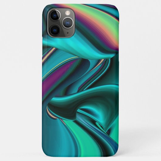 Futuristische Abstrakte 3D Metallic Rainbow Art Case-Mate iPhone Hülle (Rückseite)