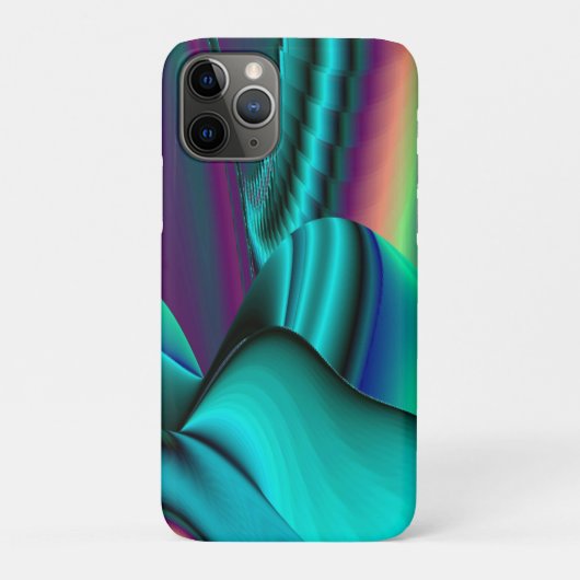 Futuristische Abstrakte 3D Metallic Rainbow Art Case-Mate iPhone Hülle (Rückseite)