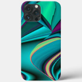 Futuristische Abstrakte 3D Metallic Rainbow Art Case-Mate iPhone Hülle (Rückseite)