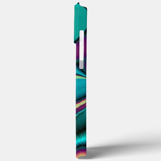 Futuristische Abstrakte 3D Metallic Rainbow Art Case-Mate iPhone Hülle (Rückseite / Links)