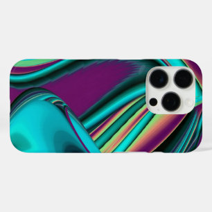 Futuristische Abstrakte 3D Metallic Rainbow Art iPhone 16 Pro Hülle