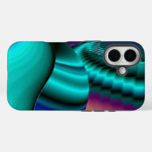 Futuristische Abstrakte 3D Metallic Rainbow Art Case-Mate iPhone Hülle (Rückseite (Horizontal))