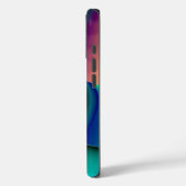Futuristische Abstrakte 3D Metallic Rainbow Art Case-Mate iPhone Hülle (Rückseite / Links)