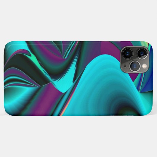 Futuristische Abstrakte 3D Metallic Rainbow Art Case-Mate iPhone Hülle (Rückseite (Horizontal))