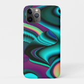 Futuristische Abstrakte 3D Metallic Rainbow Art Case-Mate iPhone Hülle (Rückseite)