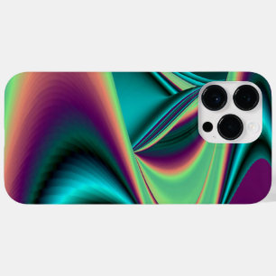 Futuristische Abstrakte 3D Metallic Rainbow Art Case-Mate iPhone 14 Pro Max Hülle